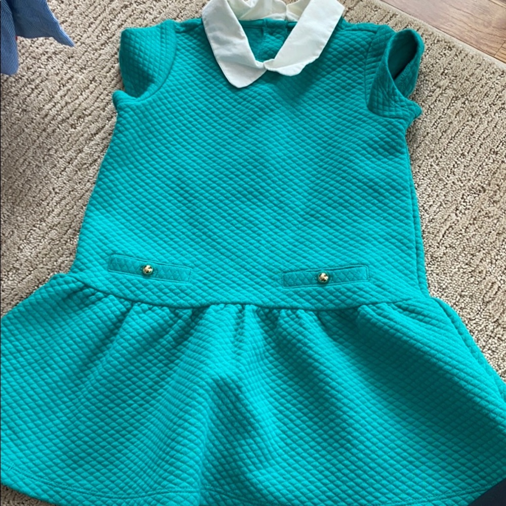 Janie and Jack 3T Green Quilted Dress